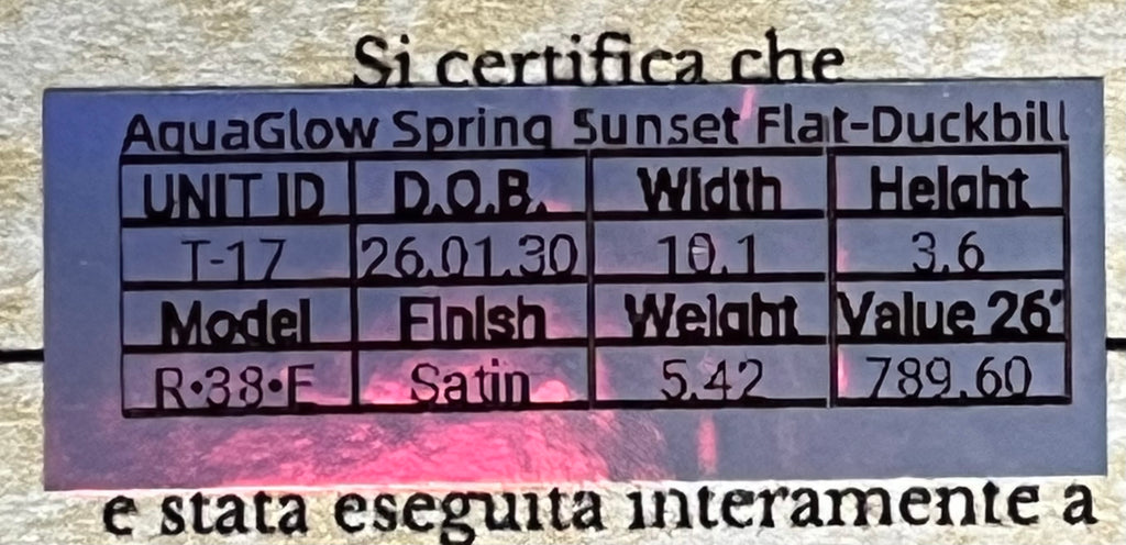 10,1mm - WYG Glass - Aqua Glow Spring Sunset - Flat Duckbill