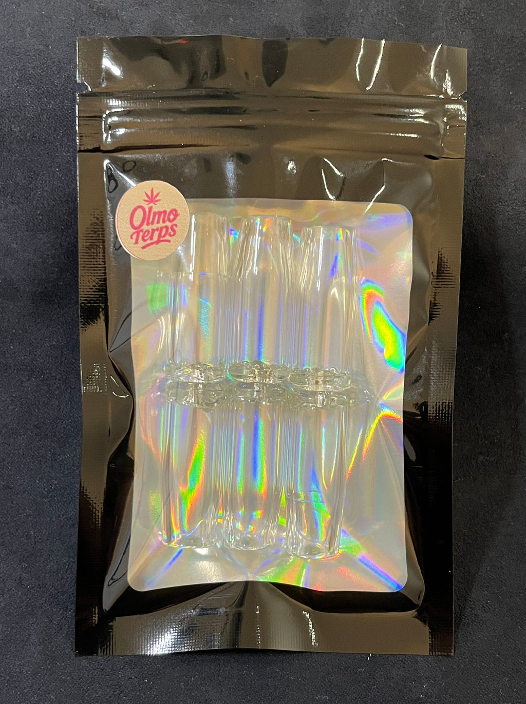 Glas Tip Bundle, 6 Stück –10x30 mm – Klar, 1 Loch, Cross Bottom