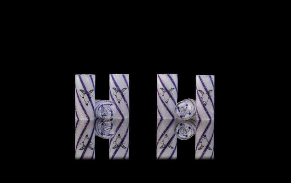 10mm -  Sapphire KITTY! - Dichro & UV - Roll with the Goat - USA