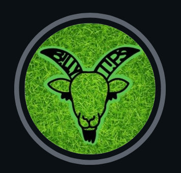 10mm -  Sapphire KITTY! - Dichro & UV - Roll with the Goat - USA