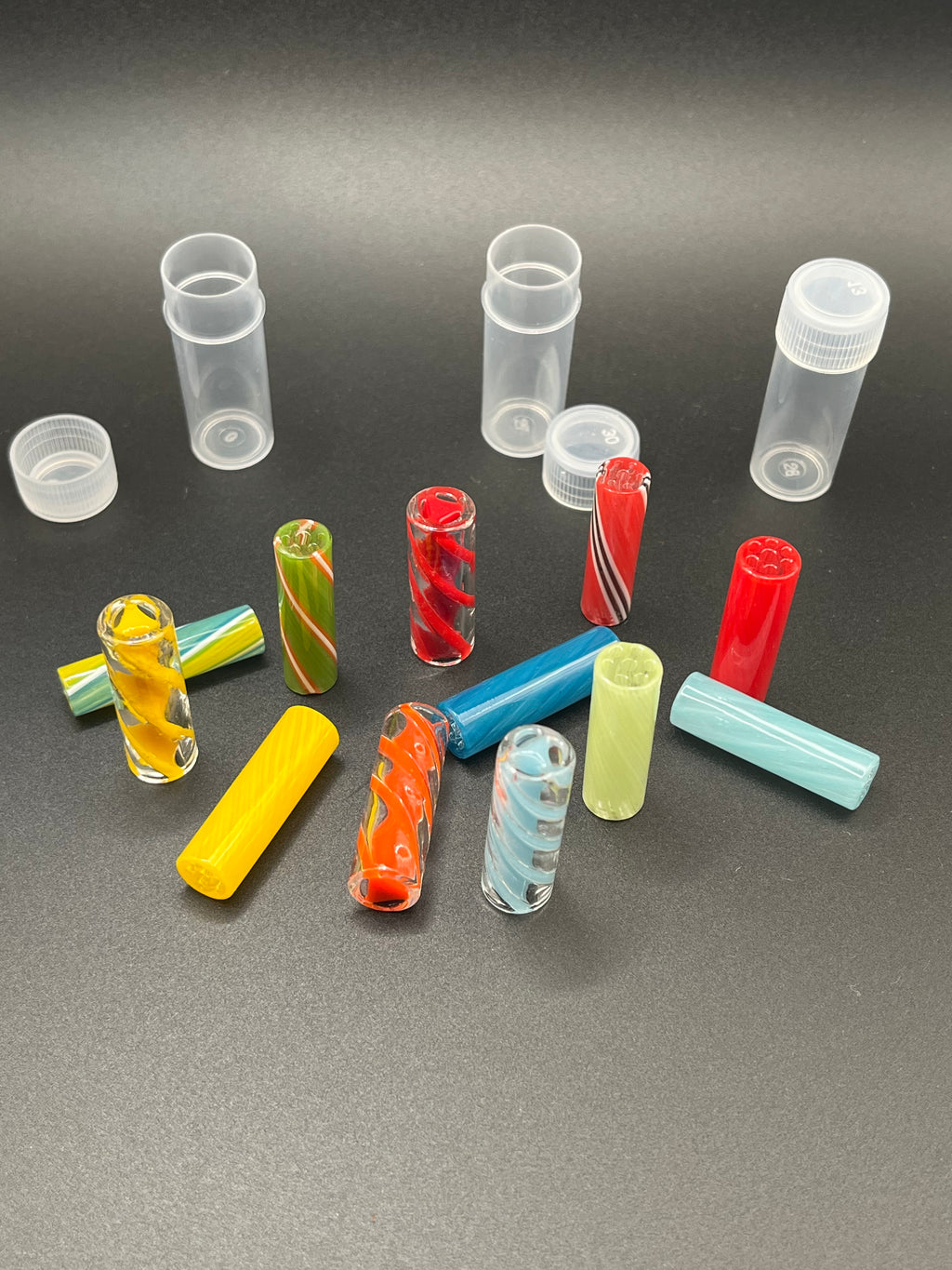 7-9mm - Glas Tip Bundel - 10Stück im Mix