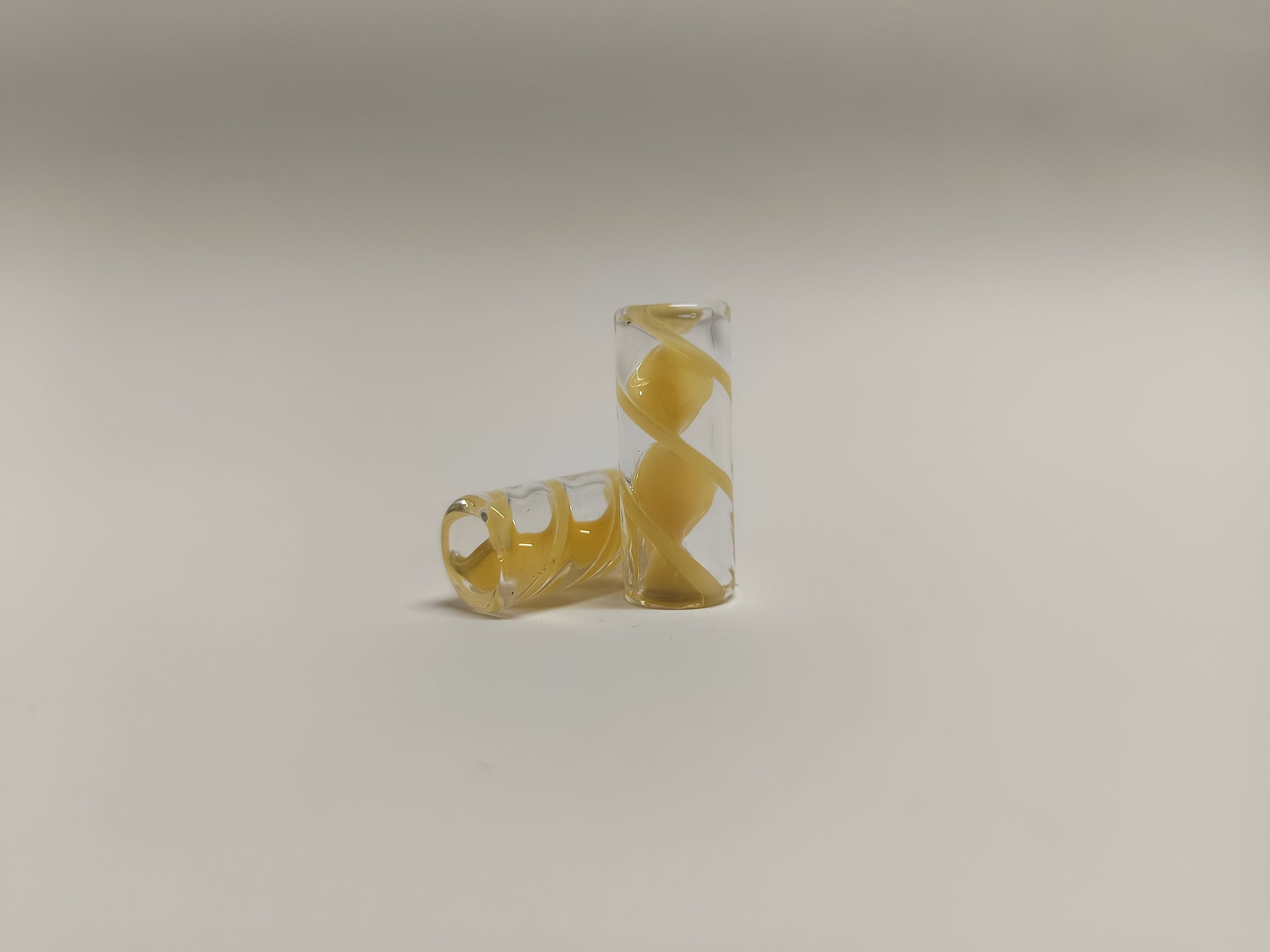 Nudel Glas Tip - 12mm - Klar/ Gelb